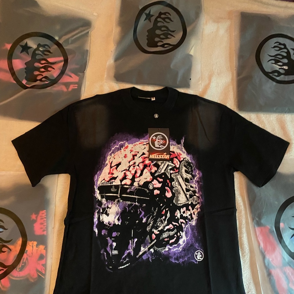 Black and Purple Artistic Short Sleeve Tee